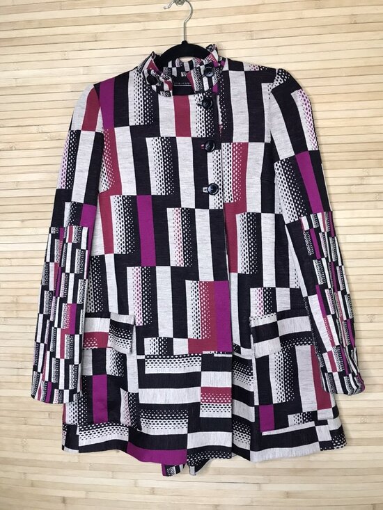 Diane Von Furstenberg Jackets & Blazers - Diane Von Furstenberg DVF Button A line jacket coat funky flare sz 2 coleridge